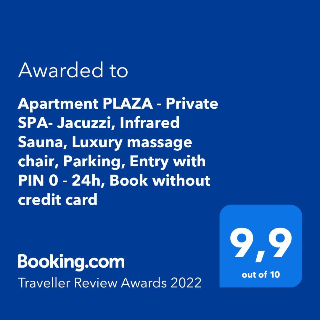 Apartment Plaza ----Wallbox 11Kw 16A ----- Private Spa- Jacuzzi, Infrared Sauna, Luxury Massage Chair, Parking, Entry With Pin 0 - 24H, Free Cancellation 24 Hours Before Check In Slavonski Brod Rum bild